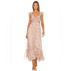ASTR the Label - Primose floral strappy back maxi dress - Peach